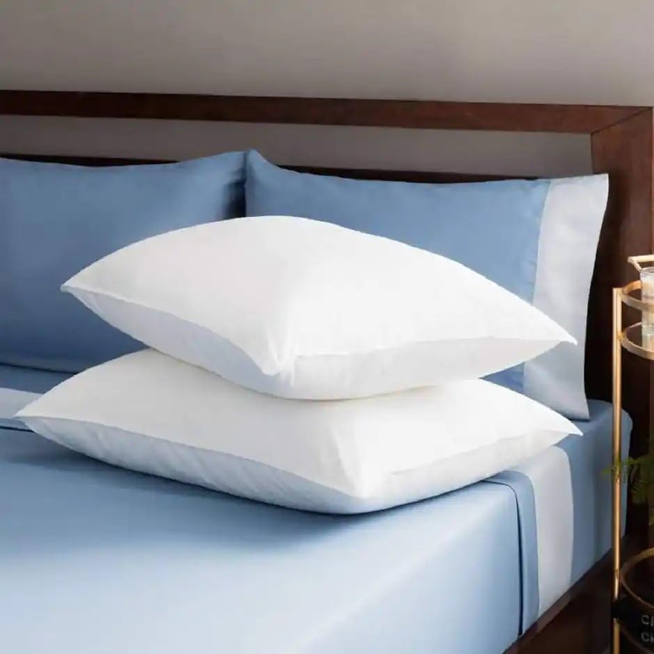 Smart Class Premium Luxurious Microfiber Pillow Filler, Set of 6, Rectangular Cushion Inserts, 40x60 cm, Soft Polyester Fill, Washable, White 1