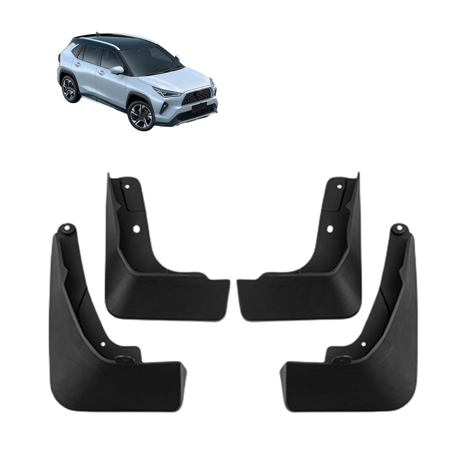NYSLDSCO 4Pcs Premium Mud Flaps for Toyota Yaris Cross Non GR 2023-2025 Front and Rear Splash Guards Durable Mudguards Protection Against Road Debris