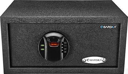 BARSKA AX12476 Quick Access Keypad Biometric Fingerprint Security Safe Box 0.46 Cubic Ft - Thumbnail 4