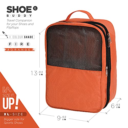 FATMUG Travel Shoe Bag - Gym Men and Ladies Footwear Packing Storage Portable Cover - Orange 2 51Oh8pS1pWL