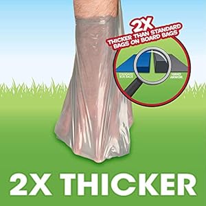 Dog Poop Bags | Extra Thick Waste Pickup Bags with Easy Tie Handles | Easy Dispensing Drawer Pack | 200 Count