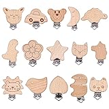 【Praktisches Design】 Schnullerclip-Designs zur Herstellung von Schnullerhaltern haben verschiedene interessante Formen, wie Elefantenbabys, kleine Dinosaurier, Sterne, Vögel, Herzen, Pony, Stegosaurus, Löwen, Welpen, Blumen, Bären, Katzen Das Material, die Textur ist glatt und flach, die Griffspielzeuge von Baby Schnuller Clip können die Kleidung fest greifen, zerkratzen die Kleidung nicht und es ist nicht leicht, das Baby beim Rollen zu verletzen