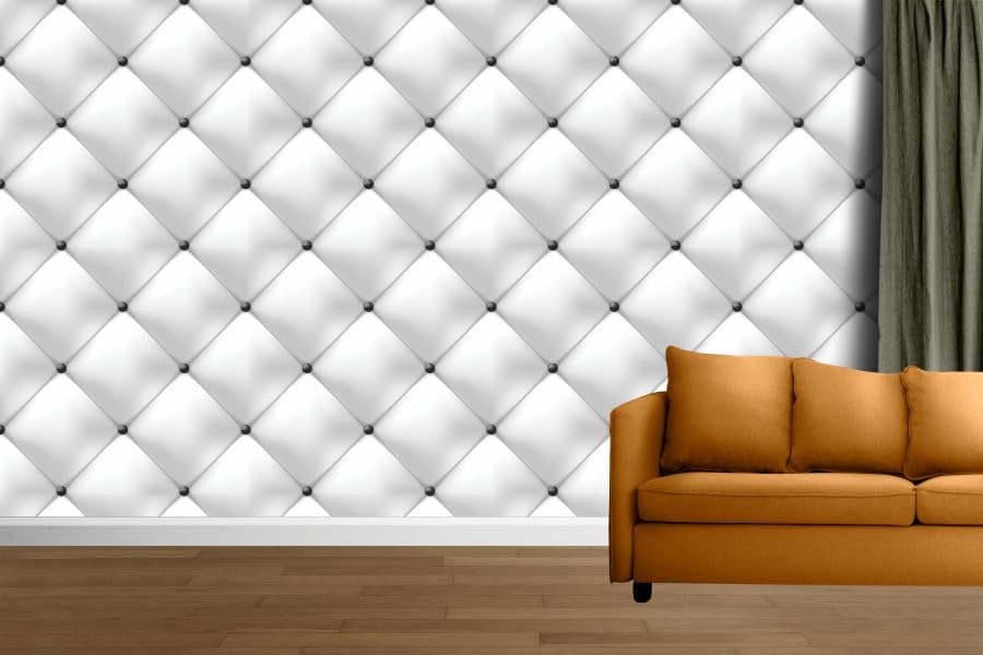 Image of Self-Adhesive 3D Decorative Abstract Wallpaper Specific Product for Bedroom, Living Room, Kids Room, Play Room, Office Wallpaper for Home Decor, Size (16x48 Inches Each White Strip)