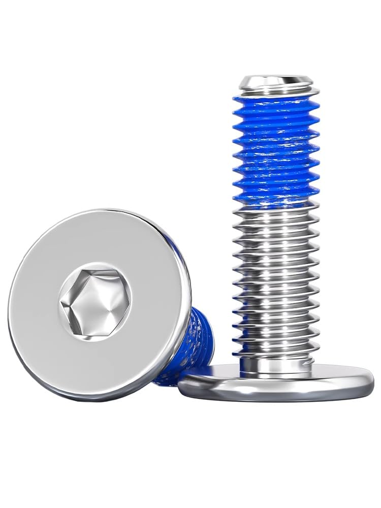 M6x35(10pcs) Flat Head Socket Head Screw Furniture Bolts Countersunk Connector Screws, Stainless Steel 18-8 (304), Fully Threaded,Preventing Loose