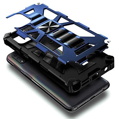 Nznd Case For Wiko Ride 3 With Tempered Glass Screen Protector (Maximum Coverage), Full-Body Protective [Military-Grade], Built-In Kickstand, Heavy-Duty Phone Case (Blue) #TOP2