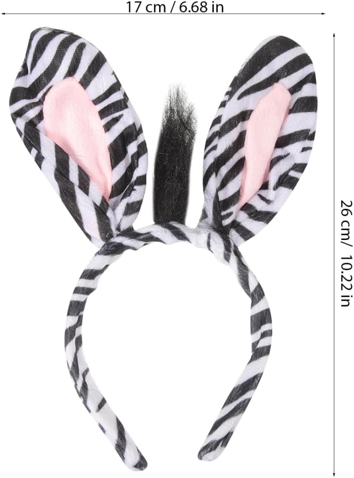 Adult Zebra Costume Set for Men - Complete with Zebra Ears Headband - for Cosplay Halloween and Jungle Parties Unique Animal Themed Fancy Dress Kit for Party Wear and Wildlife - Image 2
