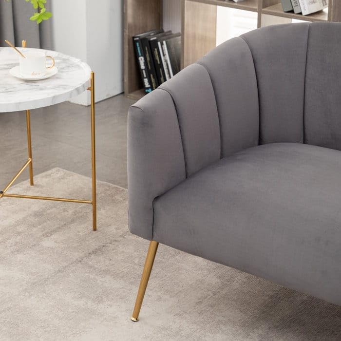 Image of 2-Seater,Loveseat Sofa Couch for Home and Living Room Bedroom & Office and Hallway Sofa (Grey)
