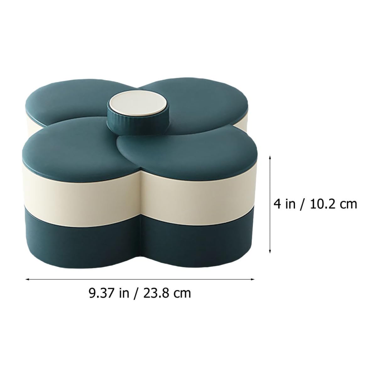 Toyvian Plateau de Rangement Ménager à Deux Niveaux en PP Vert, Étanche avec Couvercle Hermétique, pour Snacks et Desserts à Domicile Bureau