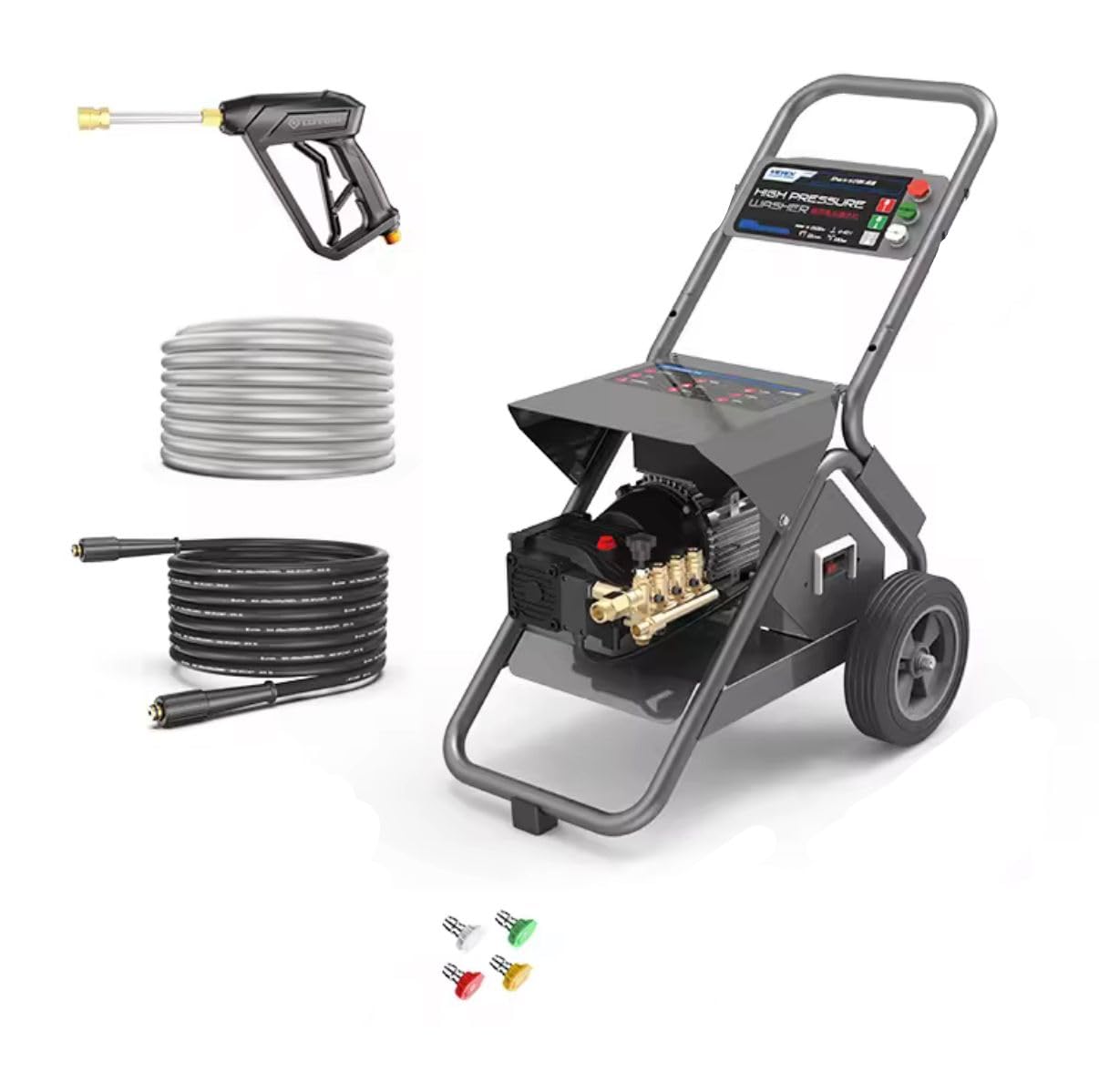 Asian Pumps 3.5Hp 2800W, 200-300 Bar, Commercial- Domestic Use HIGH Pressure Washer Heavy Duty for CAR, Bike, Home & Truck Washing 16L/Min(2 Wheels Trolley Model)-image-26