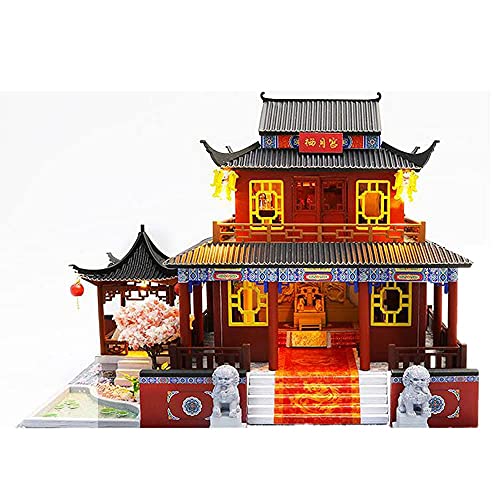 DIY-Puppenhaus-Modell Der Antiken Stadt Im Chinesischen Stil Mit Led-Licht Miniatur-Puppenhaus-Bausatz Mit Möbeln… – Bild 5