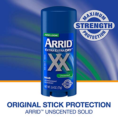 Arrid XX Extra Extra Dry Solid Antiperspirant Deodorant, Unscented, 2.6 oz. - Thumbnail 4