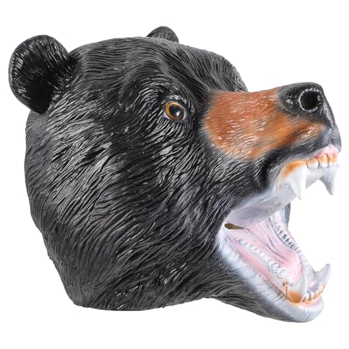 Masque ours noir FRCOLOR accessoire costume Halloween pour déguisement unique
