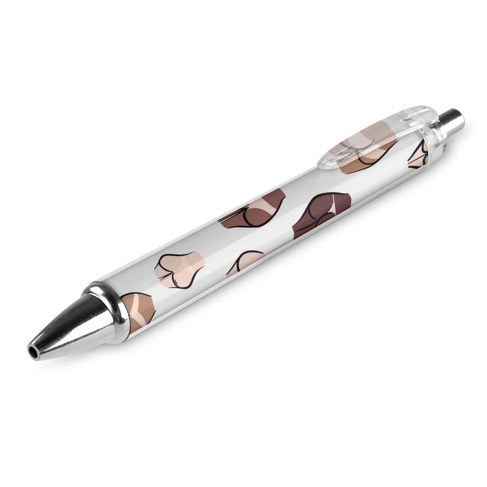 THKVSV Men's Smooth Writing Pen Premium Retractable Ballpoint Pen With Quick Dry Ink Abstract Boobs Breast