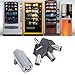3 Set Tubular Key Lock for Vending Machine, Soda Snack Candy Safe Lock High Security T Handle Lock Quick Locking for Industrial Cabinet