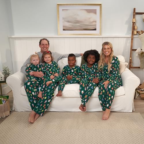 Gerber Baby Neutral Holiday Family Pajamas, Green, 12 Months - image 5