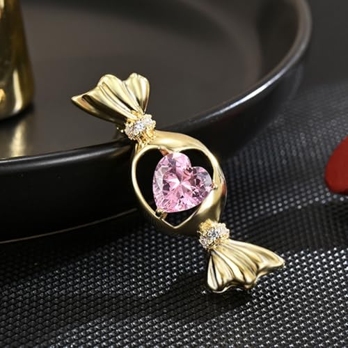 Image of Brooches And Pins For Women Fashion Elegant Flower Broches Lady Costume Jewelry Brooch Pins (Candy)