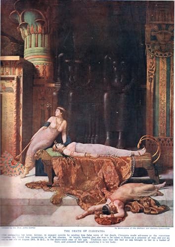 Impression sur toile premium La mort de Cléopâtre affiche d'art 60x90cm