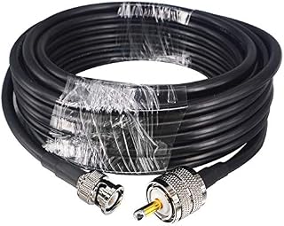 BOOBRIE CB Radio Antenna Cable 5M BNC Male to PL259 UHF Male Plug RG58 Coax Cable BNC to UHF for Two-Way Radio CB Antenna Radio Antenna Analyzer Walkie Talkie Marine VHF radio Mobile Amateur Radio