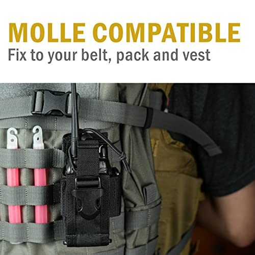 Viperade Radio Holster, Molle Radio Pouch For Vest, Universal Walkie Talkie Holster Radio Holder For Duty Belt, Police Radio Holder Tactical Radio Pouch For Baofeng, Motorola #TOP4