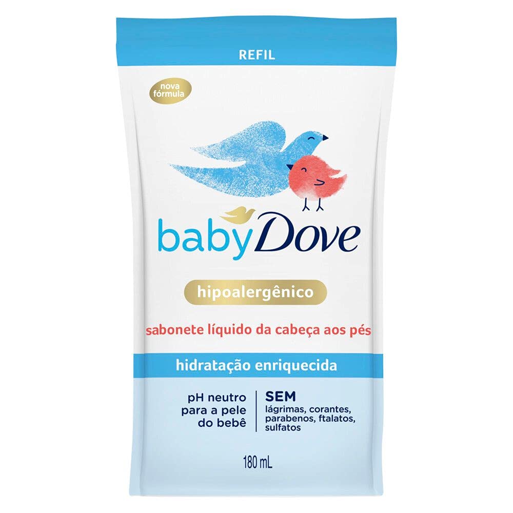 Refil Sabonete Líquido Baby Dove Hidratação Enriquecida 180ml