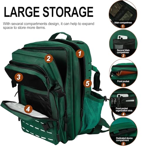 Image of LHI Tactical Military Backpack for Men 25L /45L Large Molle Army Assault Pack 3 Day Hiking Rucksack With Bottle Holder