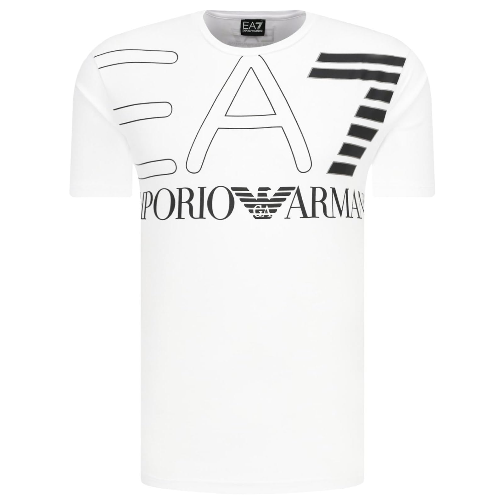 Emporio Armani Maglietta T-Shirt Uomo EA7 6GPT11 PJ02Z, Manica Corta, Girocollo (Bianco, S)