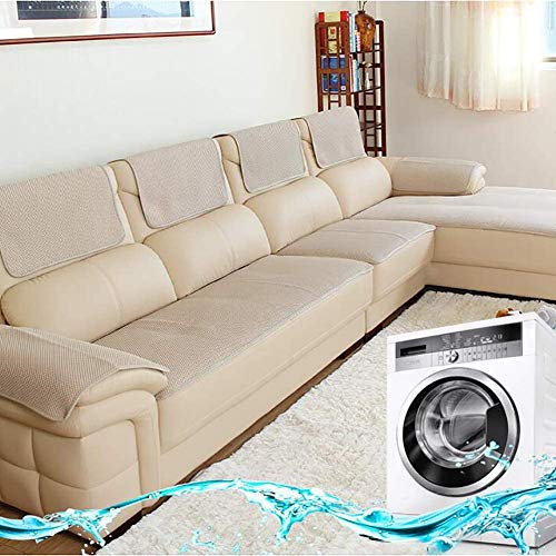 DANODA Abdeckung Für Ledercouch, Super Rutschfeste Dämpfung Couch Überwurf Für Haustiere, Möbel Protector - 6mm Dicke/Verkauft in Stück, Dunkelbraun, 60x60cm