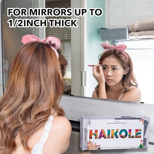 Image of Wall Mounting Mirror Hanging Kit, 8Pcs Metal Mirror Clips, Black Large Heavy Duty
