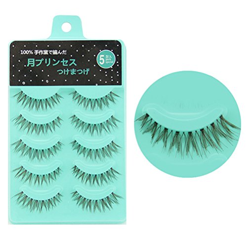 IHRKleid 5 Paar Künstliche Wimpern Criss Kreuzen Braun Natürlich Falsche Wimpern Eyelasches Make-up (Braun)