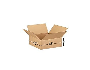 Box Brother 3 ply Brown Corrugated Packing Boxes Size 4.5x4.5x2 inches Length 4.5 inch Width 4.5 inch Height 2 inch Shipping and Courier Box Pack of 50