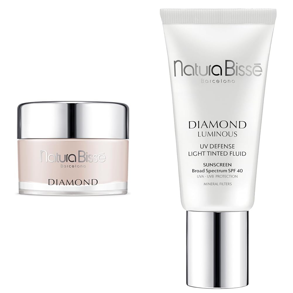 Natura Bissé Diamond Body Cream & Diamond Luminous Tinted SPF 40 Sunscreen Bundle, Luxurious Hydration & Protection for Radiant, Rejuvenated Skin, 1 oz/1 oz