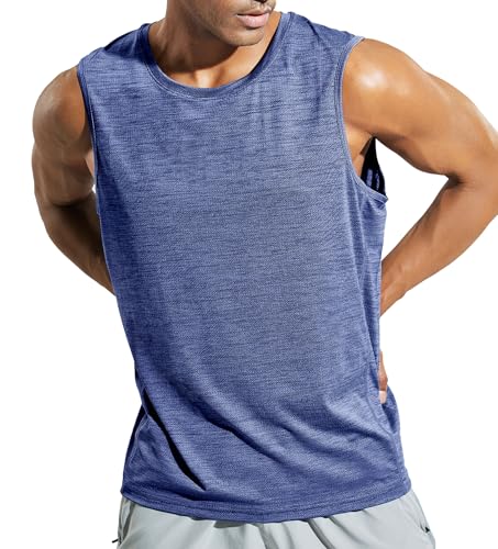 Image of MIER Men's Sleeveless Tank Top Dry Fit Workout Muscle Tee Shirt for Running Athletic Gym Sports Training, Moisture Wicking