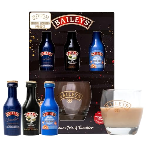 Baileys Gift Set Irish Cream Chocolate Toffee Popcorn 3 x 5 cl Glass