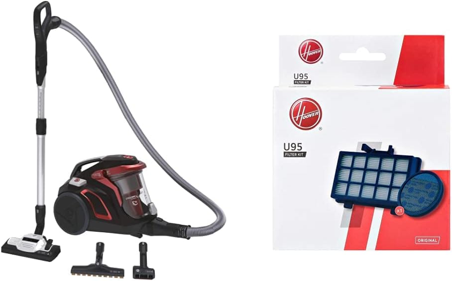 Hoover H Power 700 HP730ALG 011, aspirapolvere a Traino Senza Sacco,  Tecnologia Ciclonica, 850 W, 2 Litri, 68 Decibel, Plastica, Cougar Black \u0026  U95 Kit Filtri per H 700 : Amazon.it: Casa e cucina