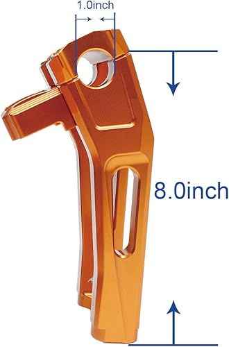 Miniatura 9 de POWERJAMS Naranja de 10.0 pulgadas de alto con elevadores interiores de manillar para Harley Softail Dyna Road King Street Bob Low Rider S ST 1.0"