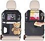 UYYE Kick Mats Car Seat Back Protectors-Premium Car Seat Protector,Back of Seat Organizers 2 Pack & 1 Tissue Box,Car Interior Accessories,Extra Large Car Seat Protector Back of Driver Seat