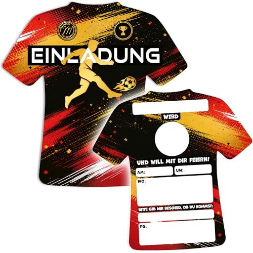 Moosthaler Fußball Trikot Einladungskarten Kindergeburtstag Junge