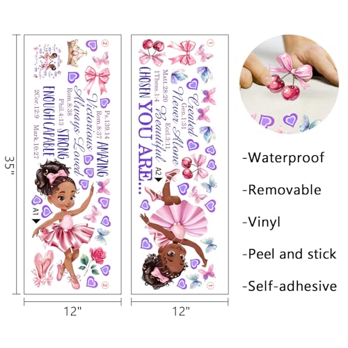 Vinilos Decorativos Ballet Niñas Mfault 35x12 in 2 Piezas miniatura 2