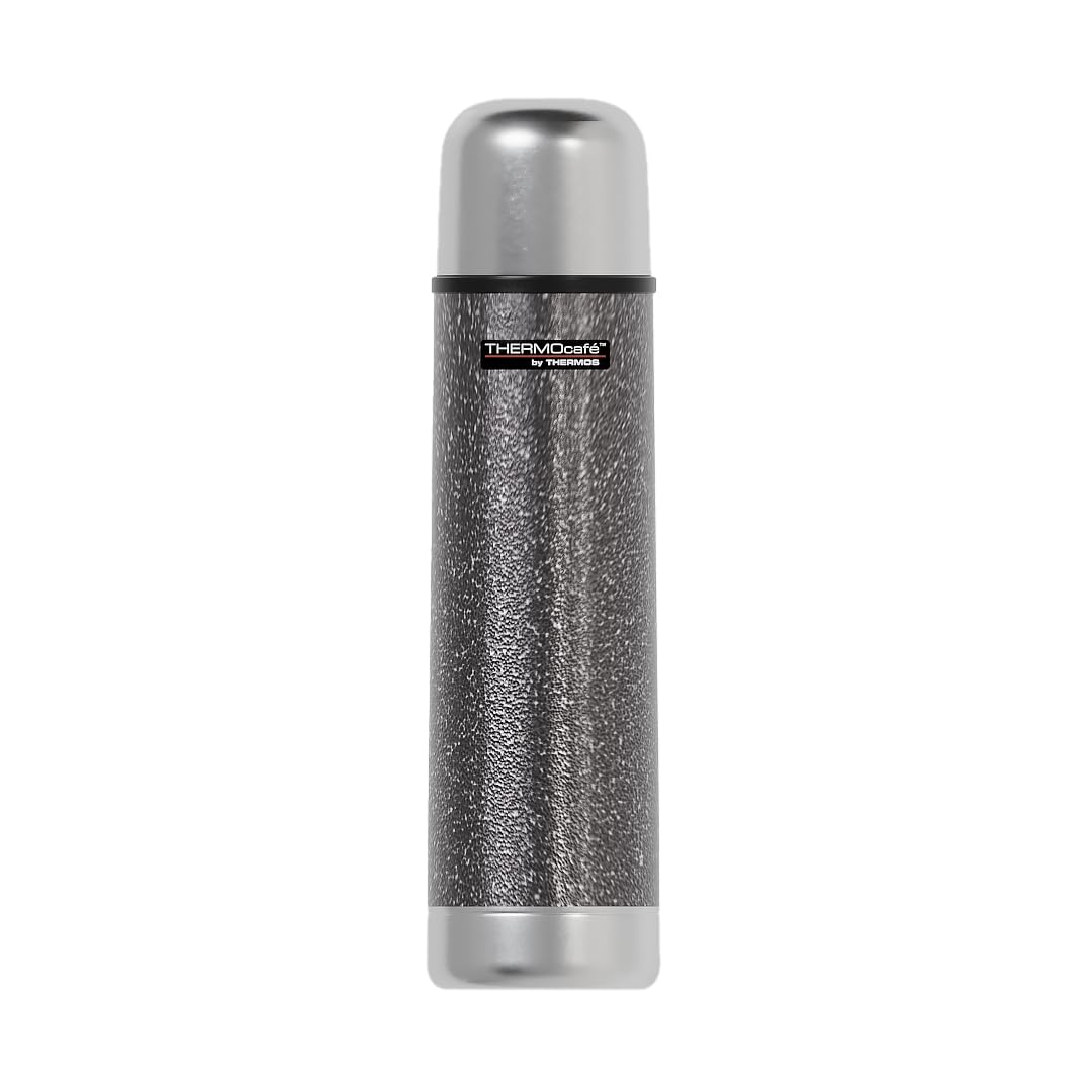 Thermos Stainless Steel Flask, Hammertone Grey, 1.0 L