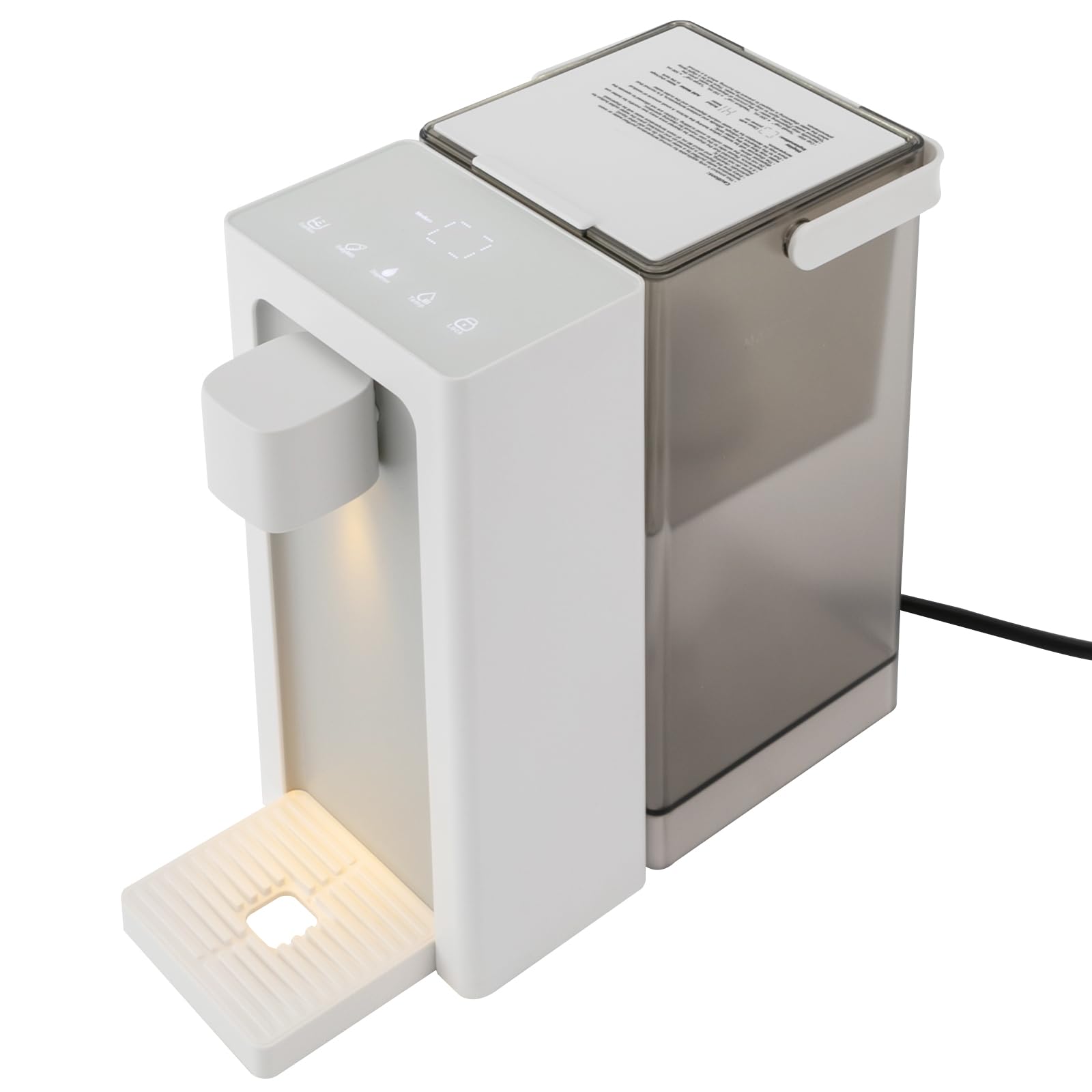 Instant Hot Water Filter Dispenser,Countertop Water Boiler & Warmer for Tea,Adjustable 5 Temperatures & 3 Water Volume Dispense,Smart Touch Screen & Safety Lock,3L Water Tank