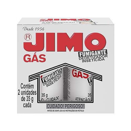 JIMO Gás Fumigante Inseticida Desinsetização de Casas e Ambientes Fechados Eficaz contra Barata Aranha Pulga e Insetos Caseiros Estojo com 2 Tubos 35g