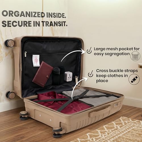 Image of AMERICAN TRAVELLER New York Bag | Spinner Trolley Luggage | Durable Hard Shell , TSA Type Lock , Spinner Trolley Luggage, 360 Disc Spinner Wheels