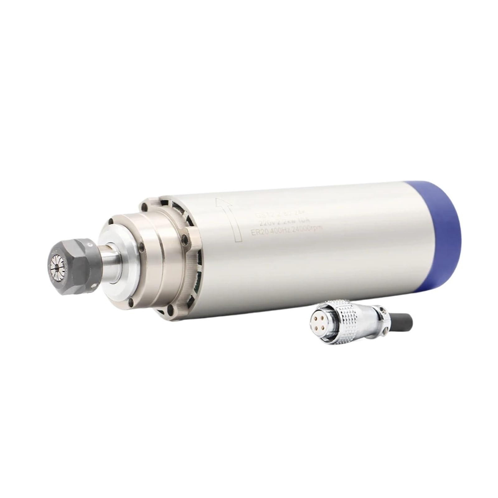 2.2kW ER20 Air Cooled Spindle 80mm with Ceramic Bearings for Engraving(110v,Ceramic Ball Bearing)