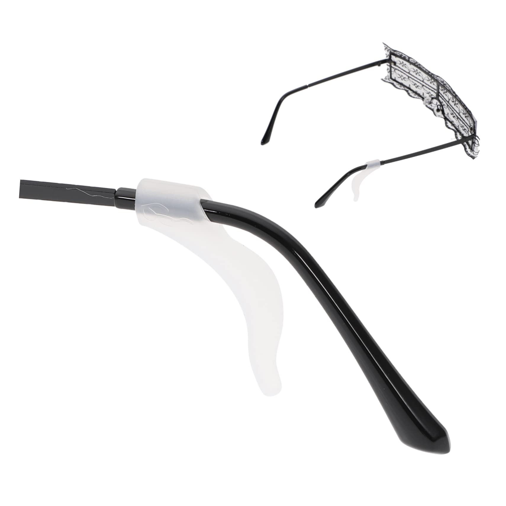 Didiseaon 20 Pairs Glasses Anti-Slip Cover Eyeglasses Temple Tips Sleeve Retainer Spectacle Ear Grips Glasses Eyeglass Temple Tips Glasses Ear Grips Eyewear Retainer White