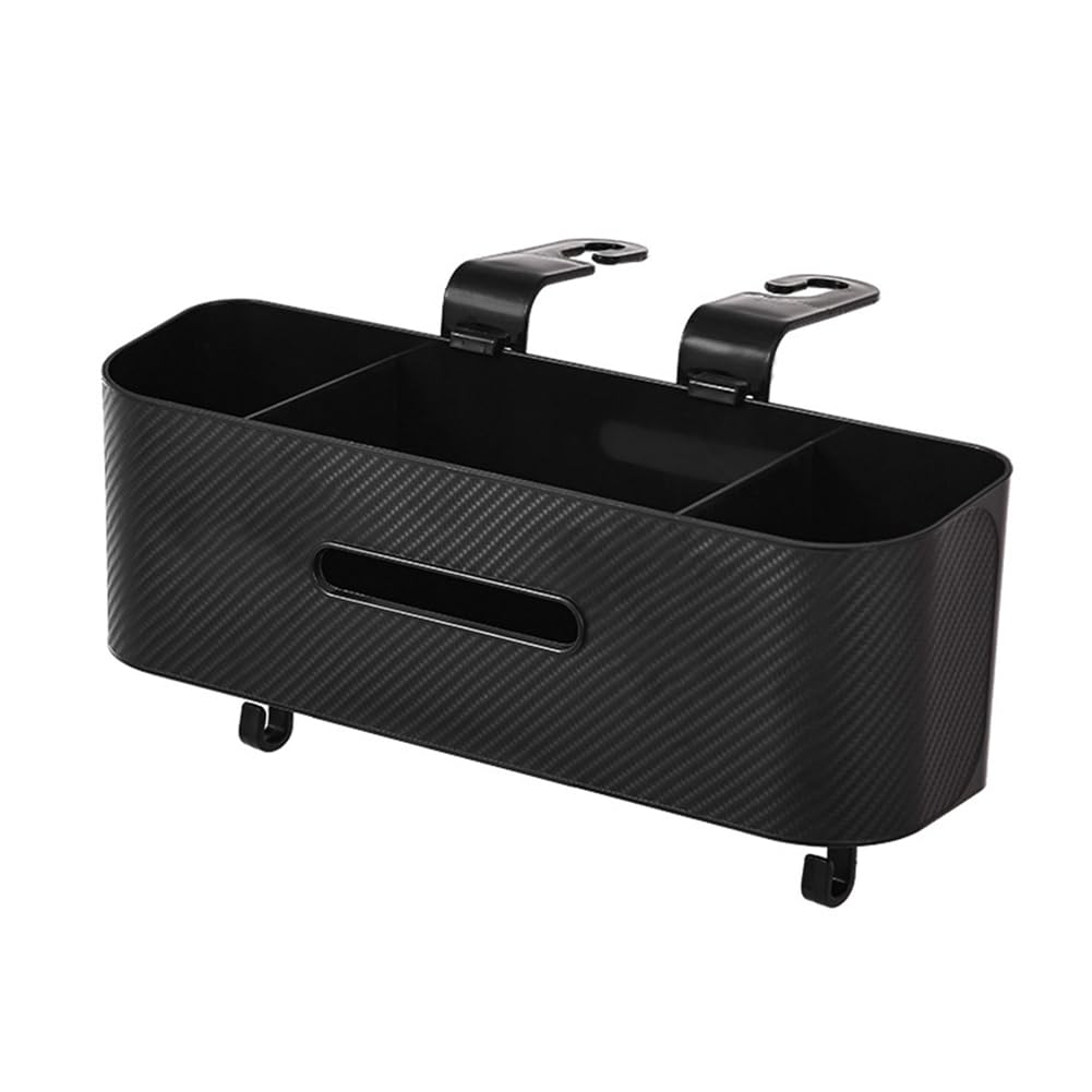 Onchdbfhuu Multifunctional Car Tissue Box with Cup Holder and Hooks for Back Seat Storage