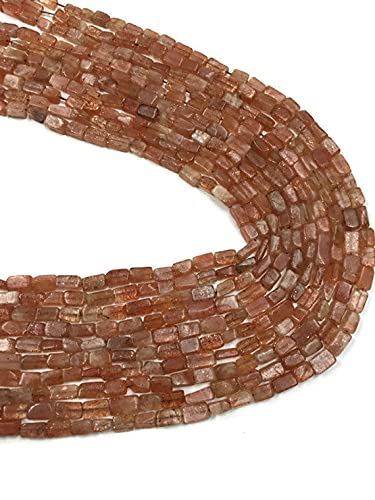 Red Moss Quartz Brick Sunstone perles briques 14.5" AA