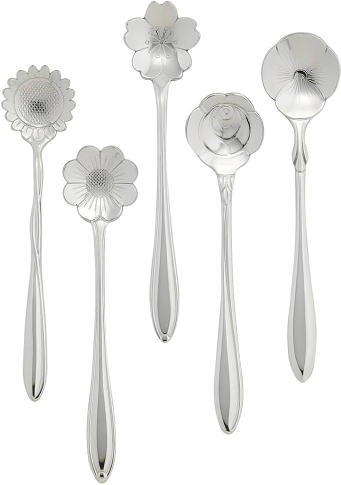 Amazon.co.jp: 下村企販 コーヒースプーン フラワー 5柄組 日本製