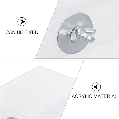 Miniatura 9 de Alipis Jaula para periquitos alimentador automático para pájaros, contenedor de comida transparente, platos para loros, cacatúas, cuencos