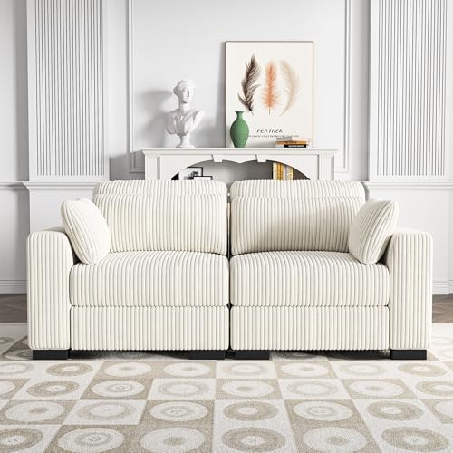 QMTXBYJ Divano a 2 posti, divani e divani, 2 posti, moderno tessuto in velluto a coste, per camera dei ragazzi, divano con braccioli larghi per soggiorno, camera da letto, 187 x 87 x 85 cm