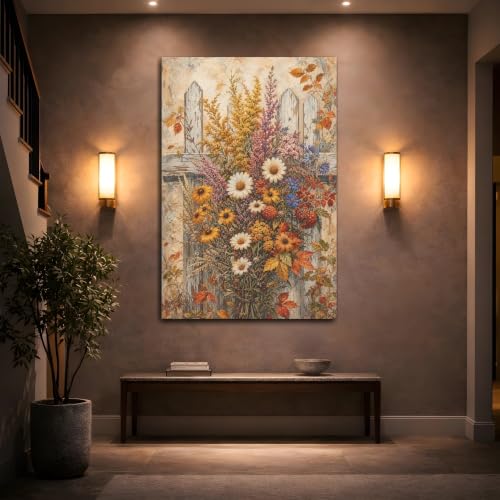 Art mural fleurs sauvages rustiques pour une ambiance cocooning - 2